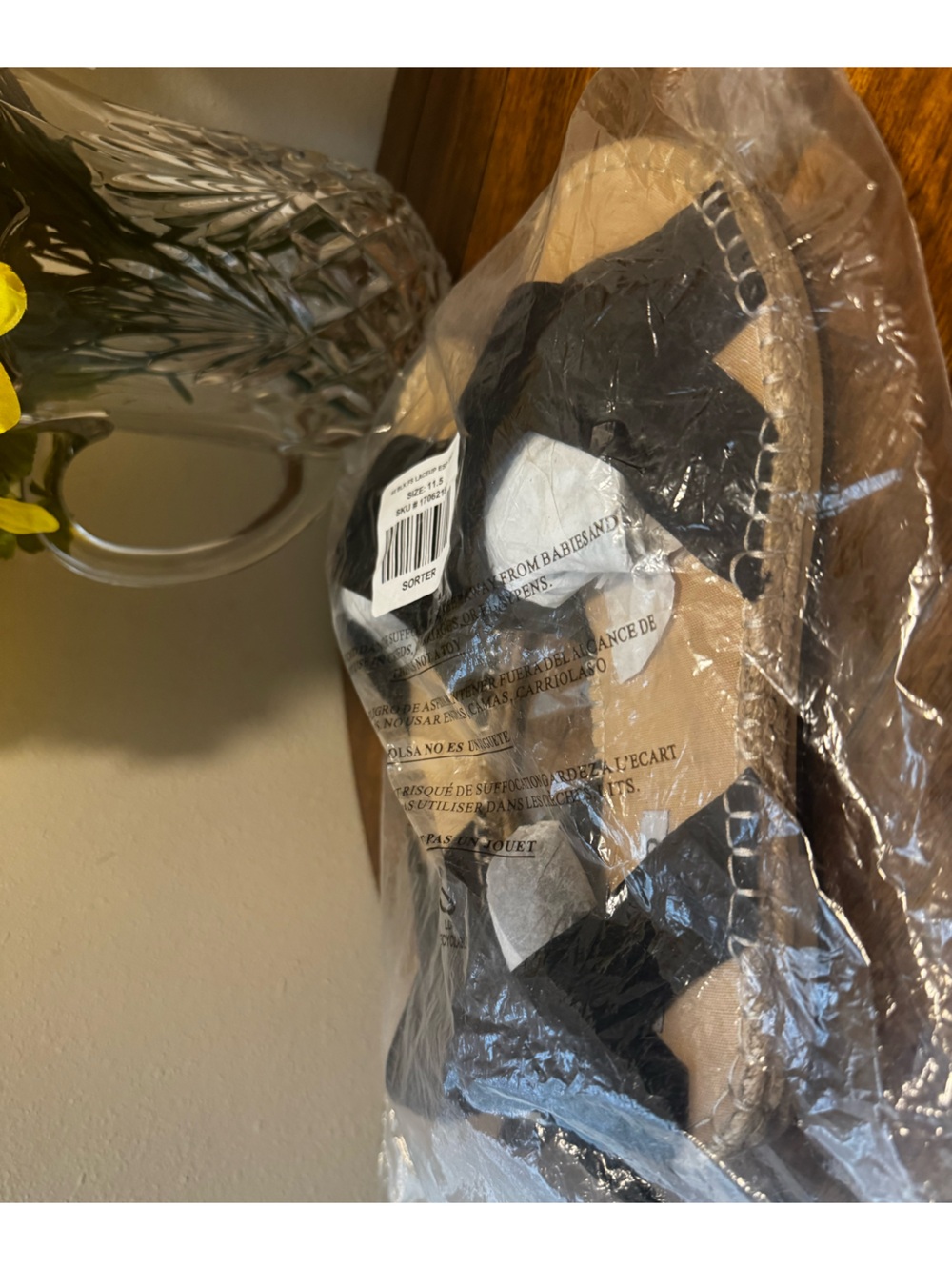 Torrid Black BNWT LaceUp The Ankle Espadrille Sandals Fit Like 12 WW BRAND NEW - Picture 12 of 16